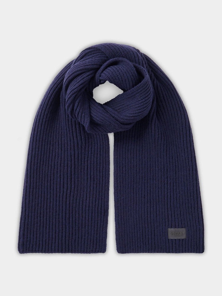 Osprey London Blue Ribbed Scarf - Image 1 of 3