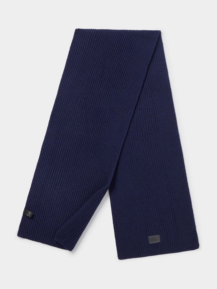 Osprey London Blue Ribbed Scarf - Image 2 of 3