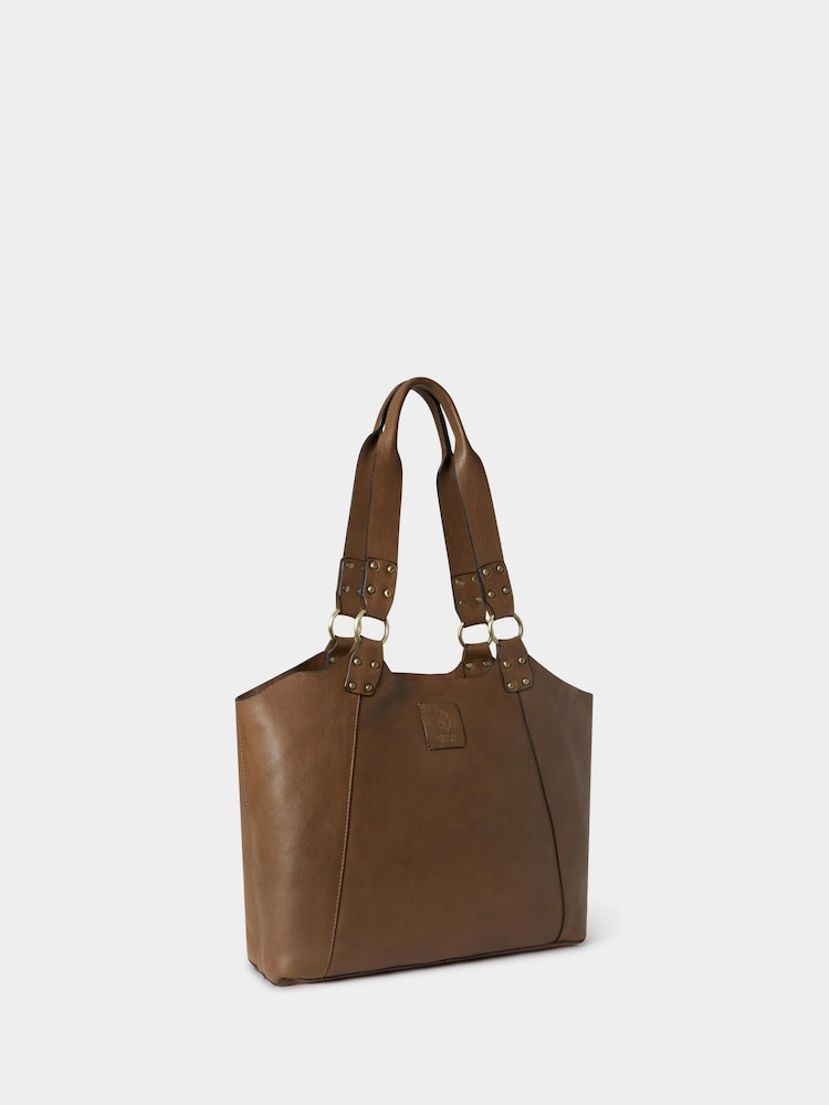 Osprey London The Monterrey Leather Brown Tote Bag - Image 2 of 5