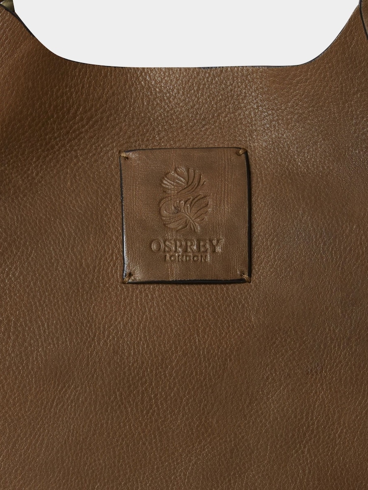 Osprey London The Monterrey Leather Brown Tote Bag - Image 5 of 5