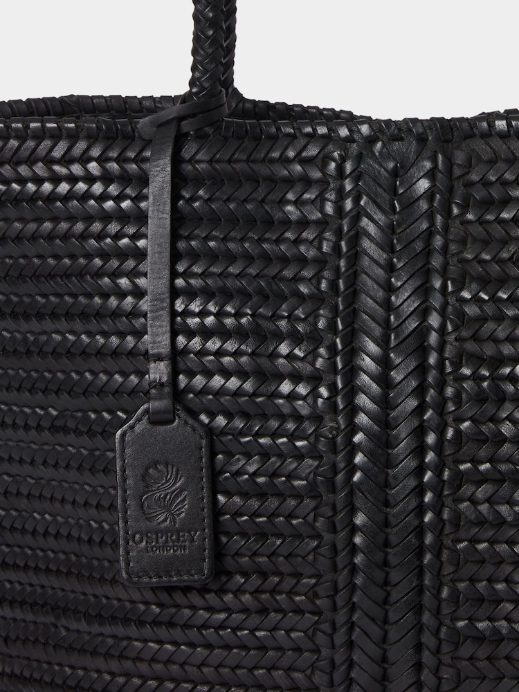 Osprey London The Lima Leather Black Tote Bag - Image 5 of 5