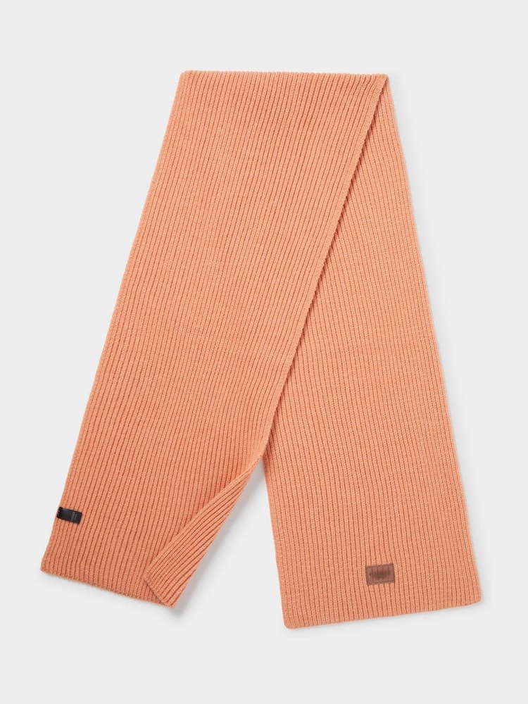Osprey London Orange Ribbed Scarf - Image 2 of 3