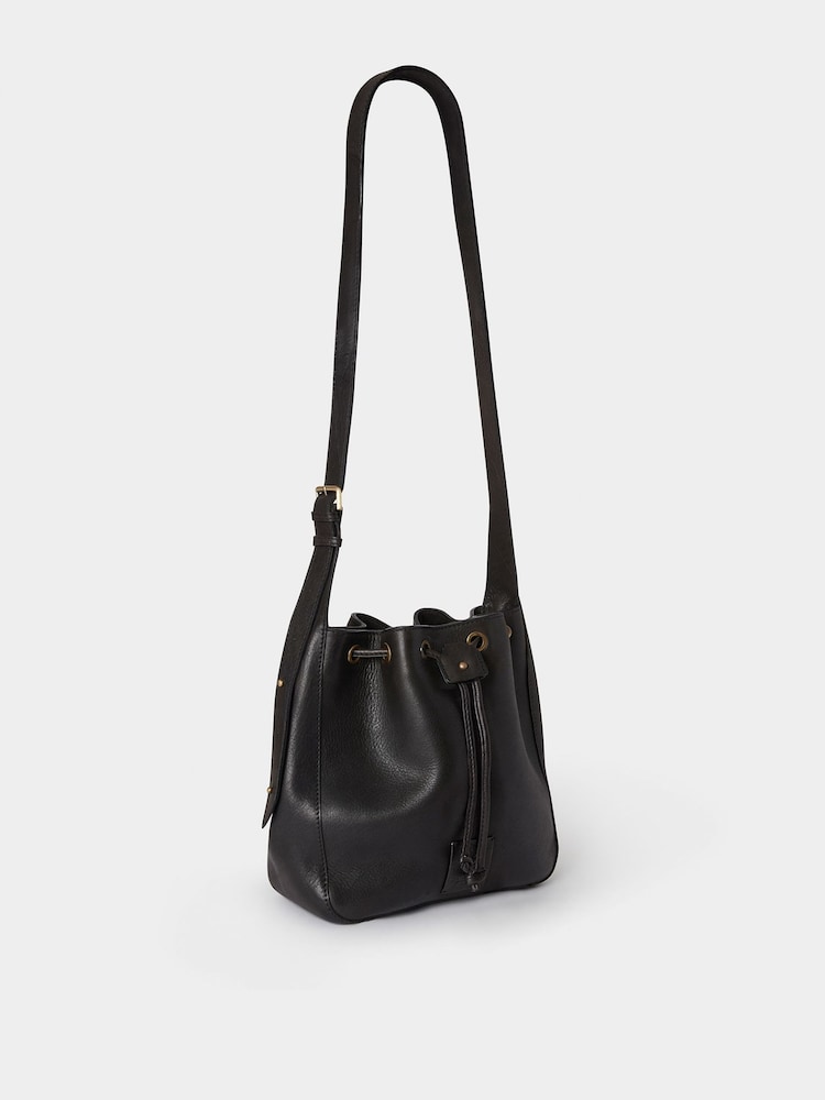 Osprey London The Monterrey Leather Bucket Black Bag - Image 2 of 6