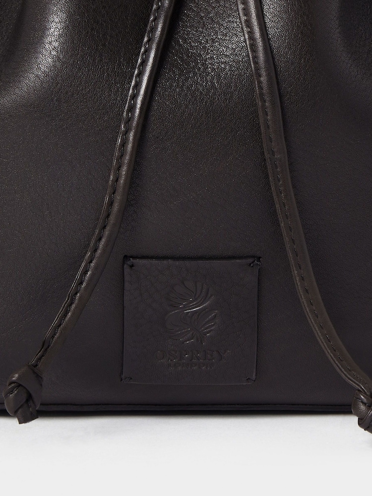 Osprey London The Monterrey Leather Bucket Black Bag - Image 6 of 6