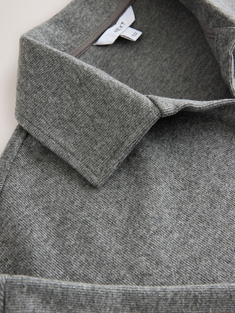Gris antracita - Supersoft Cosy Rib Knitted Rugby Polo Neck Jumper - Imagen 3 de 3