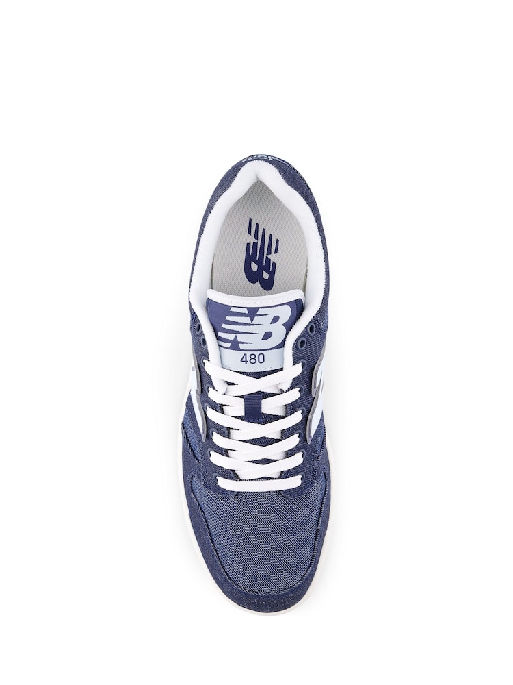 New Balance Navy Mens 480 Trainers - Image 5 of 5