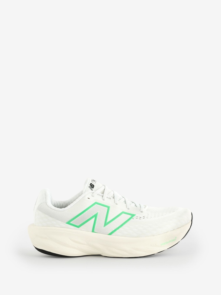New Balance White/Green Mens Fresh Foam 1080 V14 Trainers - Image 1 of 1