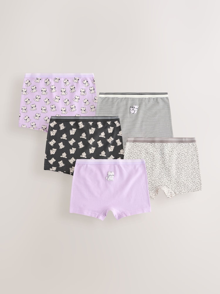 Panda Short Briefs 5 Pack (2-16yrs) - Image 1 of 9
