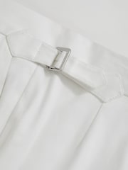 Reiss White Cantwell Cotton-Blend Tapered Trousers - Image 7 of 7