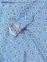 Reiss French Blue Caprio Geometric Print Swim Shorts - Image 5 of 5