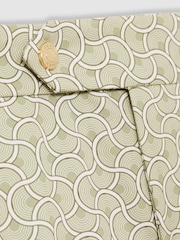 Reiss Pistachio Green Caprio Geometric Print Swim Shorts - Image 6 of 6