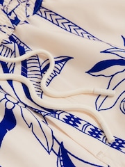 Reiss French Blue/White Ganetti Palm Print Swim Shorts - Image 5 of 5
