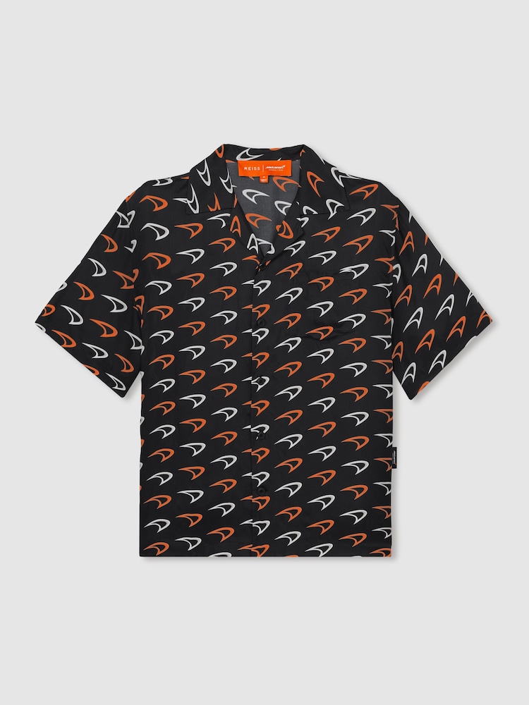 Reiss Black Vision McLaren F1 Team Speedmark Logo Shirt - Image 2 of 6