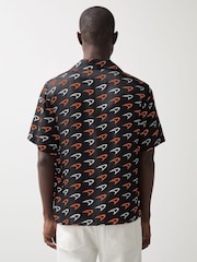 Reiss Black Vision McLaren F1 Team Speedmark Logo Shirt - Image 4 of 6