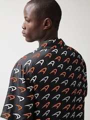 Reiss Black Vision McLaren F1 Team Speedmark Logo Shirt - Image 5 of 6