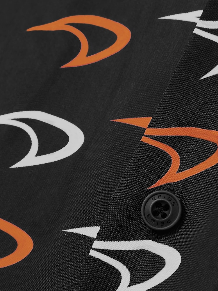Reiss Black Vision McLaren F1 Team Speedmark Logo Shirt - Image 6 of 6