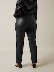 Evans PU Straight Leg Black Trousers - Image 2 of 5