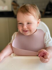 Cheeky Chompers Pink Silicone Baby Feeding Bibs 2 Pack - Image 2 of 7