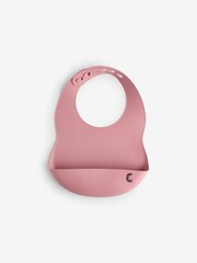 Cheeky Chompers Pink Silicone Baby Feeding Bibs 2 Pack - Image 7 of 7
