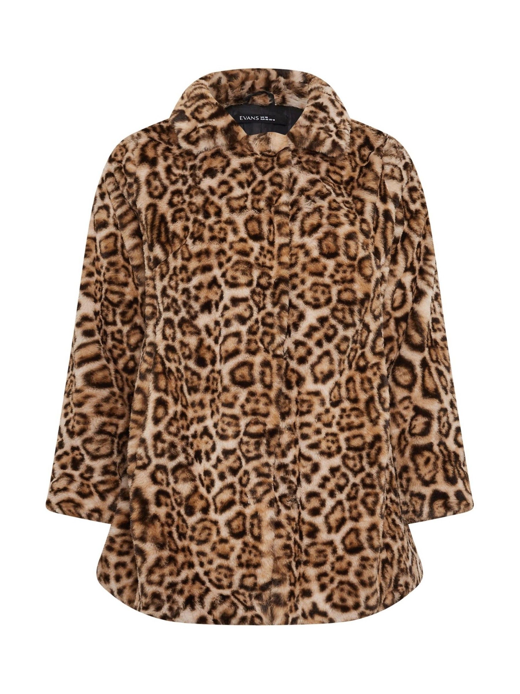 Evans Faux Fur Brown Coat - Image 5 of 5
