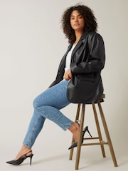Evans PU Black Blazer - Image 2 of 5