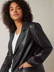 Evans PU Black Blazer - Image 4 of 5