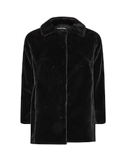 Evans Faux Fur Black Coat - Image 5 of 5