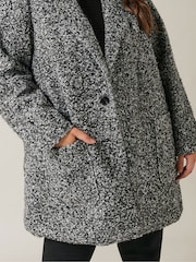 Evans Grey Curve Boucle Formal Coat - Image 2 of 5