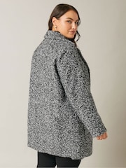 Evans Grey Curve Boucle Formal Coat - Image 4 of 5
