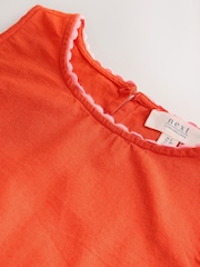 Red & Pink Scallop Edge Mini Shift Dress - Image 3 of 4