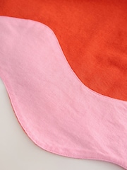 Red & Pink Scallop Edge Mini Shift Dress - Image 4 of 4