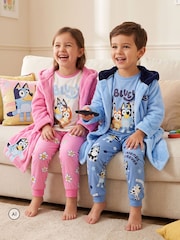 Character Pink Bluey & Bingo Pyjamas Dressing Gown Set - Image 10 of 11