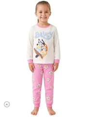 Character Pink Bluey & Bingo Pyjamas Dressing Gown Set - Image 7 of 11