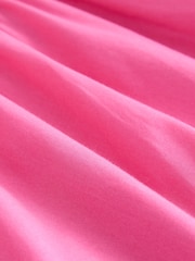 Bright Pink Bandeau Jersey Woven Mix Midi Dress - Image 2 of 3