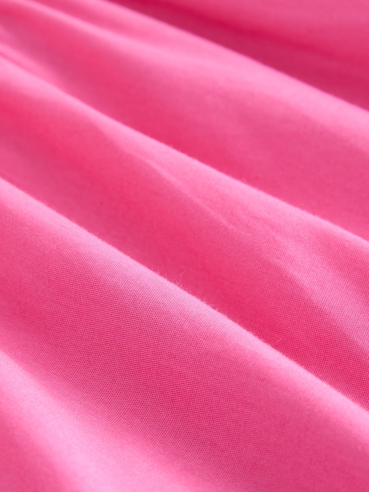 Bright Pink Bandeau Jersey Woven Mix Midi Dress - Image 2 of 3