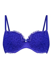 Hunkemöller Blue Marine Non-Padded Underwired 100% Cotton Bra - Image 4 of 5