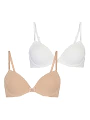 Off White - Pack de 2 sujetadores con aros y relleno de Hunkemöller - Imagen 4 de 5