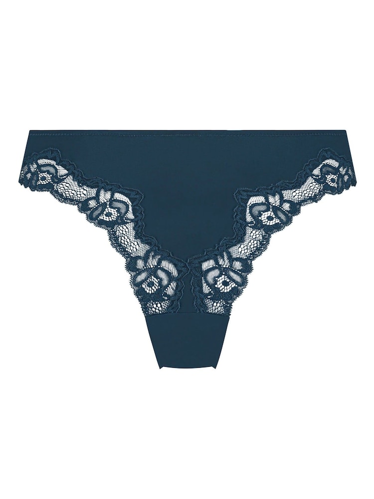 Hunkemoller Purple Lace and Shine Brazilian knickers - Image 5 of 5