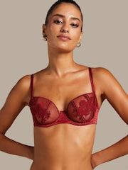 Hunkemoller Red Ember Non Padded Underwired Bra - Image 1 of 5