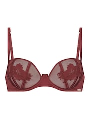 Hunkemoller Red Ember Non Padded Underwired Bra - Image 4 of 5