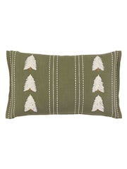 Gallery Home Green Forest Tree Embroidered Cushion - Image 4 of 4