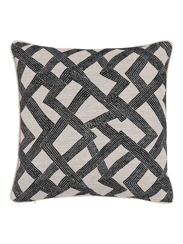 Gallery Home Grey Celestia Jacquard Cushion - Image 4 of 4 Gallery Home Grey Celestia Jacquard Cushion - Image 4 of 4