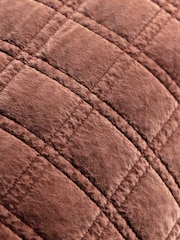 Gallery Home Brown Cotton Velvet Quilted Bedspread - Image 3 of 5
