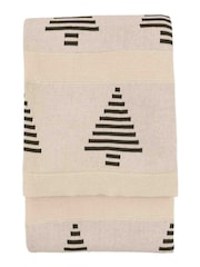 Gallery Home Natural Forest Tree Knit Throw - Image 4 of 4