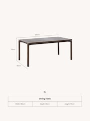Royalcraft Dark Espresso Arka Dark Wood Dining Table - Image 4 of 7