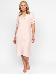 Cyberjammies Nora Rose Lace Detail Jersey manga curta camisola  Long - Imagem 1 de 4