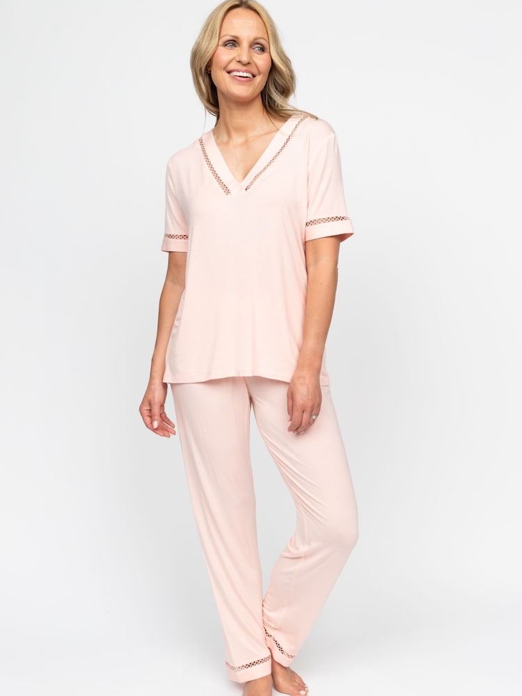 Cyberjammies Nora Rose Jersey Short Sleeve Pyjamas Set - Image 1 of 3