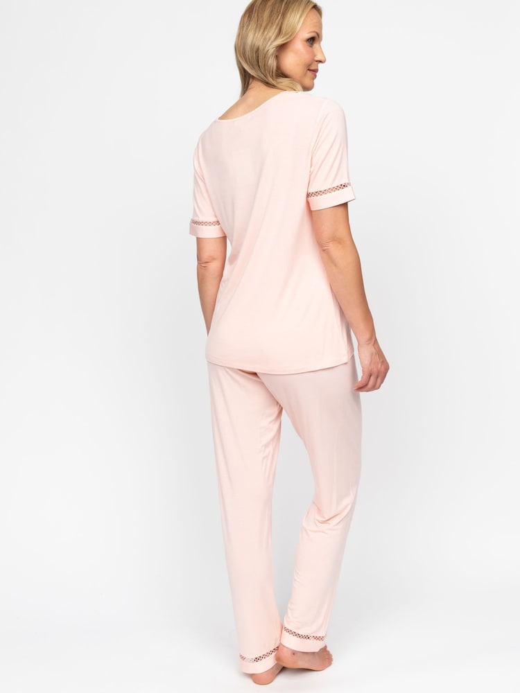 Cyberjammies Nora Rose Jersey Short Sleeve Pyjamas Set - Image 2 of 3