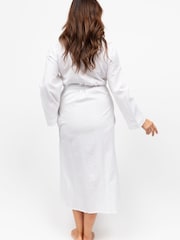 Cyberjammies White Nora Rose Long Sleeve Jersey Dressing Gown - Image 2 of 4