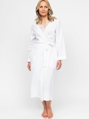 Cyberjammies Nora Rose Seersucker Long Dressing 100% Cotton Gown - Image 1 of 4